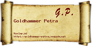 Goldhammer Petra névjegykártya