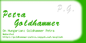 petra goldhammer business card